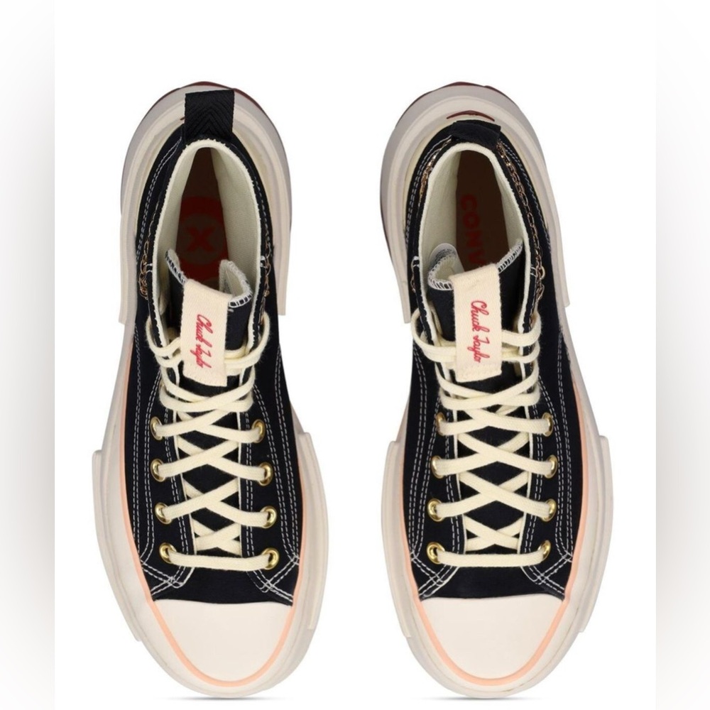 Converse Black & Gold Run Star Legacy CX Platform Sneakers Women's 10
